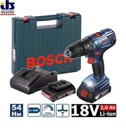 Дрель-шуруповерт ударная аккумуляторная BOSCH GSB 180-LI Professional (06019F8307, 2 акку х 2.0 А/ч)