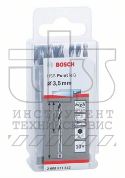 Сверло по металлу HSS PointTeQ HEX  3,5 мм  (10 шт), BOSCH - фото 92738