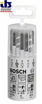 Bosch Набор из 13 сверл по металлу, древесине, камню 2-6 mm; 4-6 mm; 4-8 mm [2607018367]