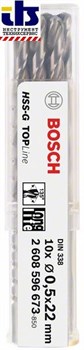 Bosch Свёрла по металлу HSS-G Topline, DIN 338 3 x 33 x 61 mm 2608596856