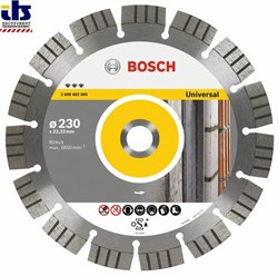 Алмазный отрезной круг Bosch Best for Universal and Metal 300 x 22,23 x 2,8 x 15 mm [2608602666]