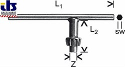 Запасной ключ для кулачкового патрона Bosch S3, A, 110 mm, 50 mm, 4 mm, 8 mm [1607950041]