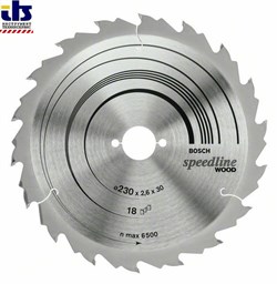 Пильный диск Bosch Speedline Wood 170 x 30 x 2,4 mm, 18 [2608640791]
