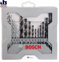 Bosch Смешанный набор из 15 сверл 3-8 mm, 3-8 mm, 3-8 mm [2607017038]