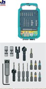 Набор All-in-one Flipbit (сверло с зенкером, зенкер, ключ, 7 бит, 2 быстрозажимных магнитных держателя,  держатель крюкообразного винта, крепление битодержателя)