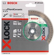 X-LOCK Алмазный диск Best for Hard Ceramic 125x22,23x1,8x10мм (2608615135)