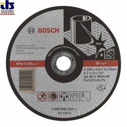 Отрезной круг, прямой, Bosch Expert for Inox AS 30 S INOX BF, 180 mm, 3,0 mm [2608600322]
