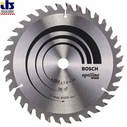 Пильный диск Bosch Optiline Wood 184 x 16 x 2,6 mm, 36 [2608640818]