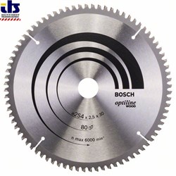 Пильный диск Bosch Optiline Wood 254 x 30 x 2,5 mm, 80 [2608640437]