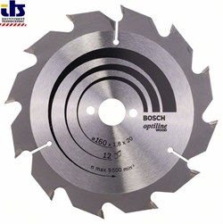 Пильный диск Bosch Optiline Wood 160 x 20/16 x 1,8 mm, 12 [2608641170]