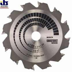 Пильный диск Bosch Construct Wood 150 x 20/16 x 2,4 mm, 12 [2608641199]