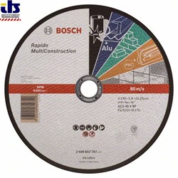 Отрезной круг, прямой, Bosch Rapido Multi Construction ACS 46 V BF, 230 mm, 1,9 mm [2608602767]