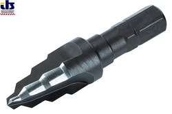 Сверло многоступенчатое HSS 6-8-10 х 21 мм по нержавеющей стали, цветным металлам, жести,  пластику - фото 79860