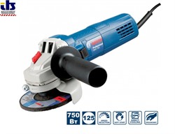 BOSCH GWS 750 S Углошлифмашина (750 Вт, 125 мм, 2800-11000 об/мин, вес 1.3 кг)(0601394121) - фото 85619