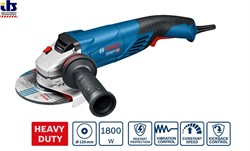 BOSCH GWS 18-125 L Угловая шлифмашина в коробке (1800 Вт, 125 мм, 12 000 об/мин, KickBackControl) 1800 Вт, 125 мм, удлиненная рукоятка - фото 88912