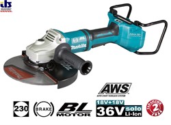 MAKITA DGA900Z BL motor SOLO Угловая шлифмашина двуручная (18+18 V, БЕЗ АККУМУЛЯТОРОВ, 230х22.0 мм) - фото 89179