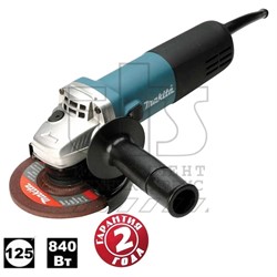 MAKITA 9558HPG Угловая шлифмашина 840 Вт, 125 мм, пылезащитный мотор, курковой выключатель, 1.6 кг - фото 91843