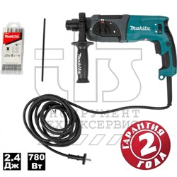 Перфоратор SDS-plus  HR2470X20  (2,4Дж / Кейс) + набор буров D-20703, MAKITA - фото 92861