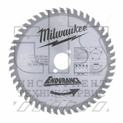 Диск пильный для циркулярок 190/30 Z48 дерево, Milwaukee