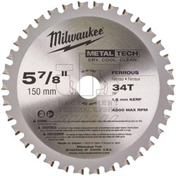 Диск по металлу для циркулярной пилы MILWAUKEE 150x20x34Z (1 шт.),