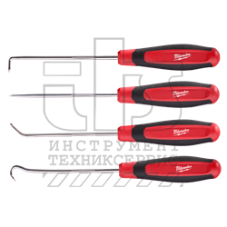 Набор Крюков и Шил (4шт) (автомеханика), 4PCS HOOK + PICK SET -1PC, MILWAUKEE