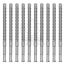 Бур SDS+ MX4 12х210 Milwaukee (10шт)