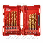 Набор сверл по металлу MILWAUKEE Shockwave HSS-G Tin Red Hex (19 шт), MILWAUKEE