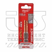 Сверло по металлу SWave HSS-G Ti. 3.5mm -2pcs, MILWAUKEE