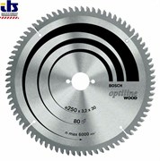 Bosch Пильный диск Optiline Wood 254 x 30 x 3,2 mm, 24 2608641763